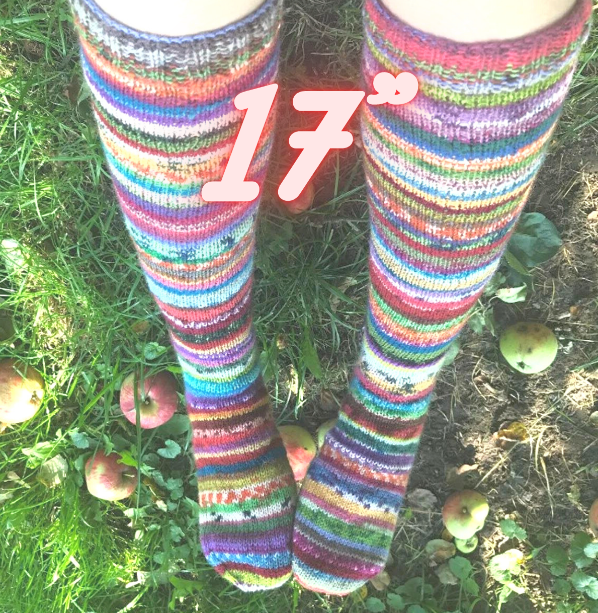 Knee High Spring Apple Orchard Unisex Wool socks