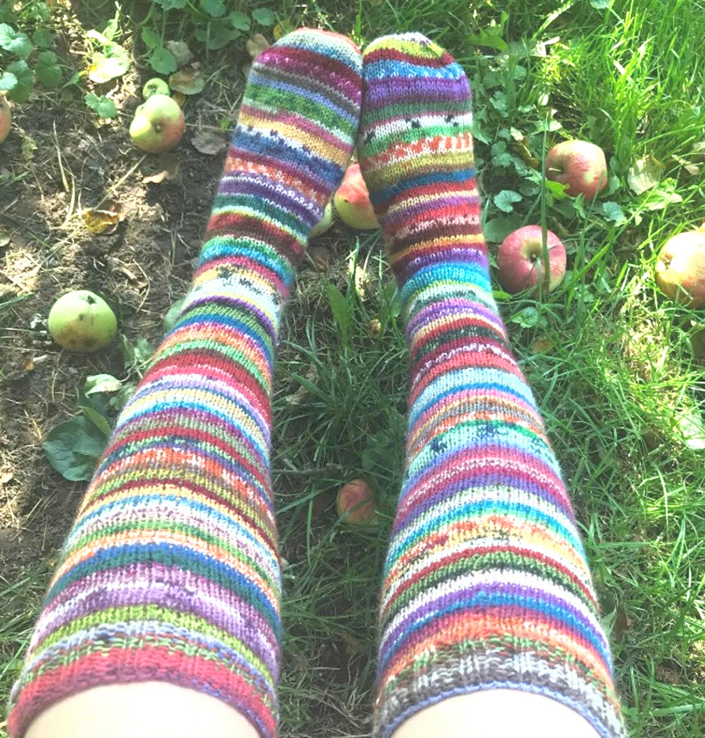 Knee High Spring Apple Orchard Unisex Wool socks