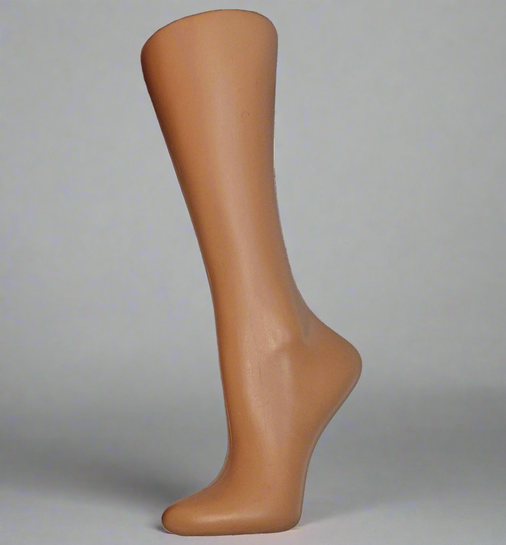 Plastic leg for socks demonstration