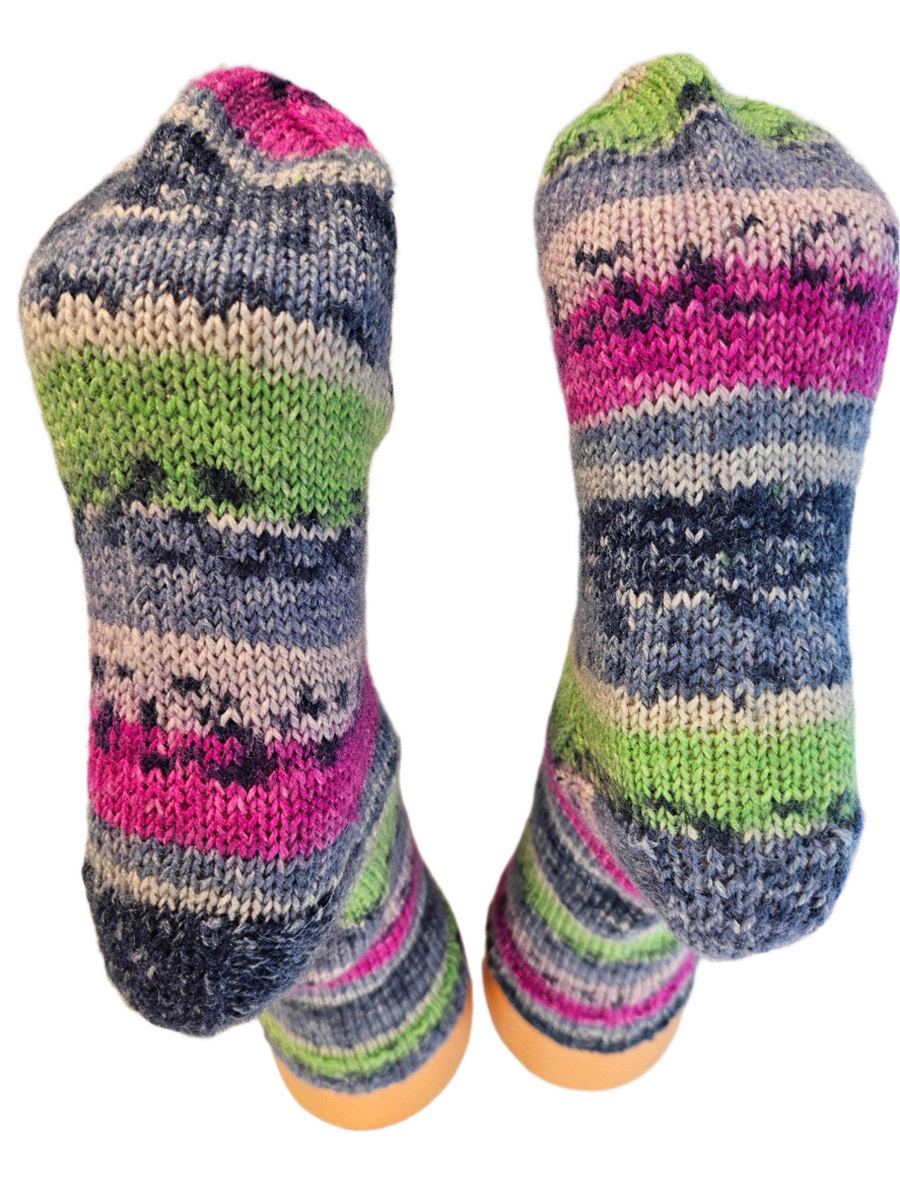 №S022. Hand Knitted Wool socks. (Sunrise) (RTS)