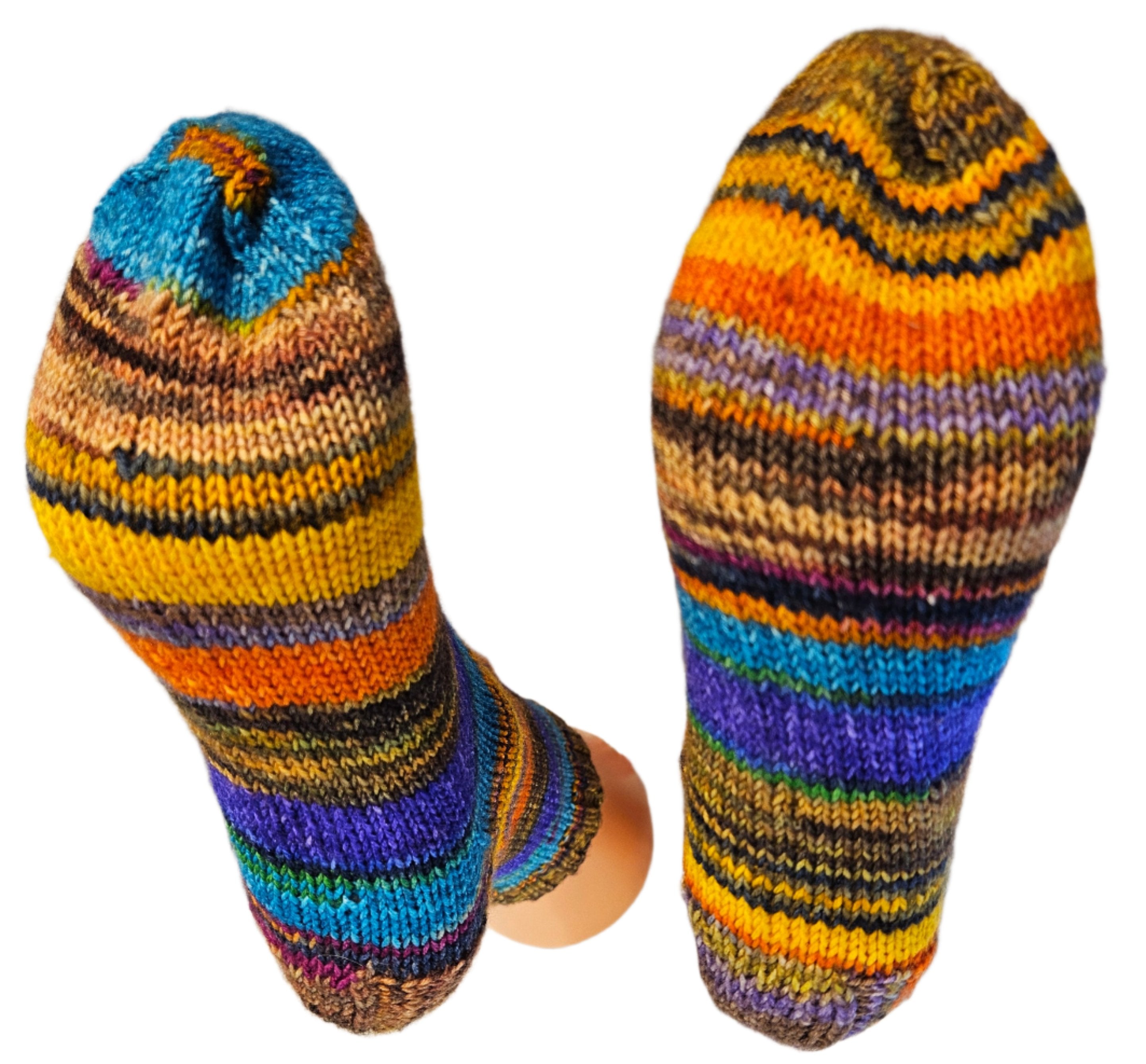 №S023. Hand Knitted Merino Wool socks. (Paradise) (RTS)