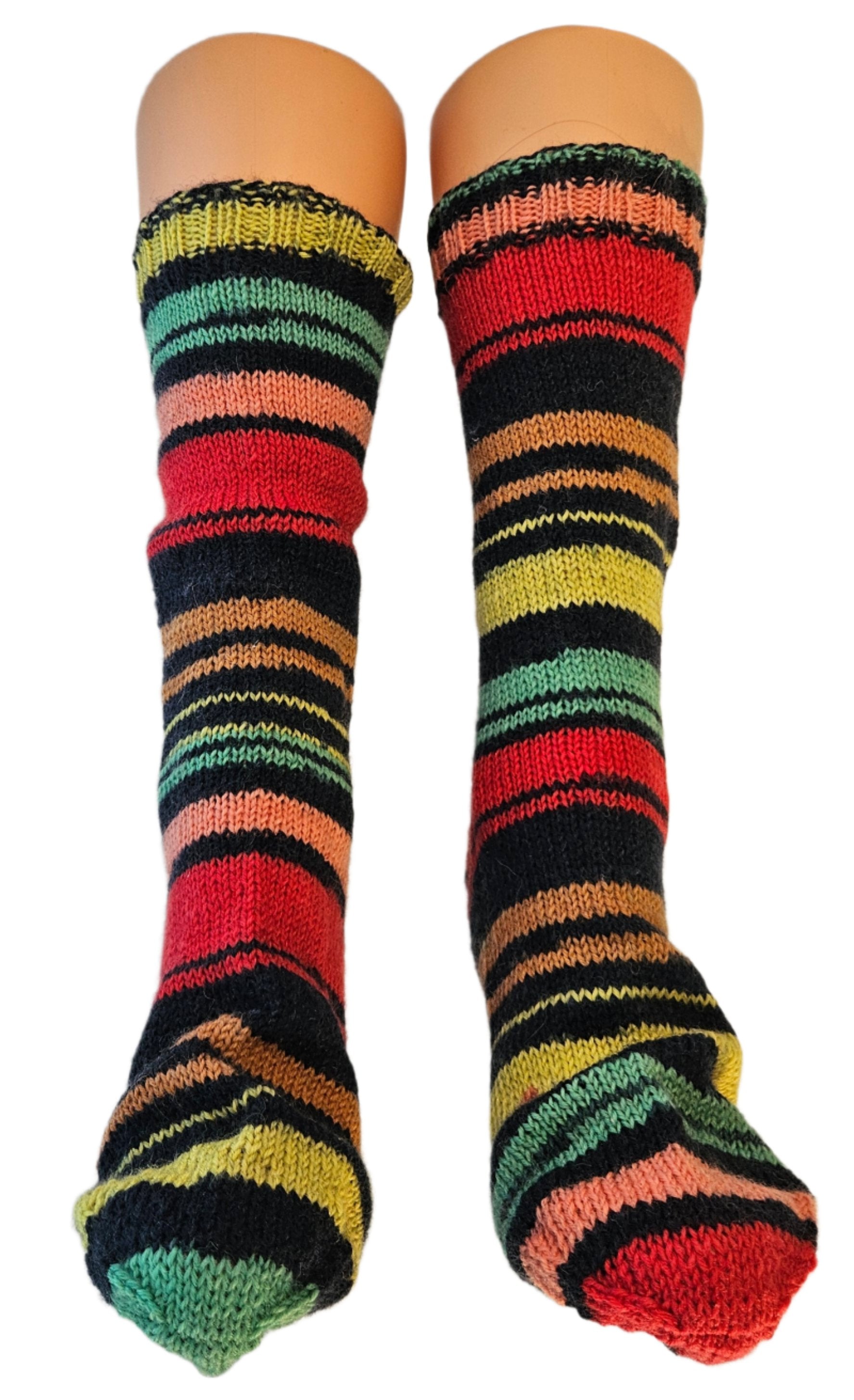 №S002. Hand Knitted Wool socks. (RTS)