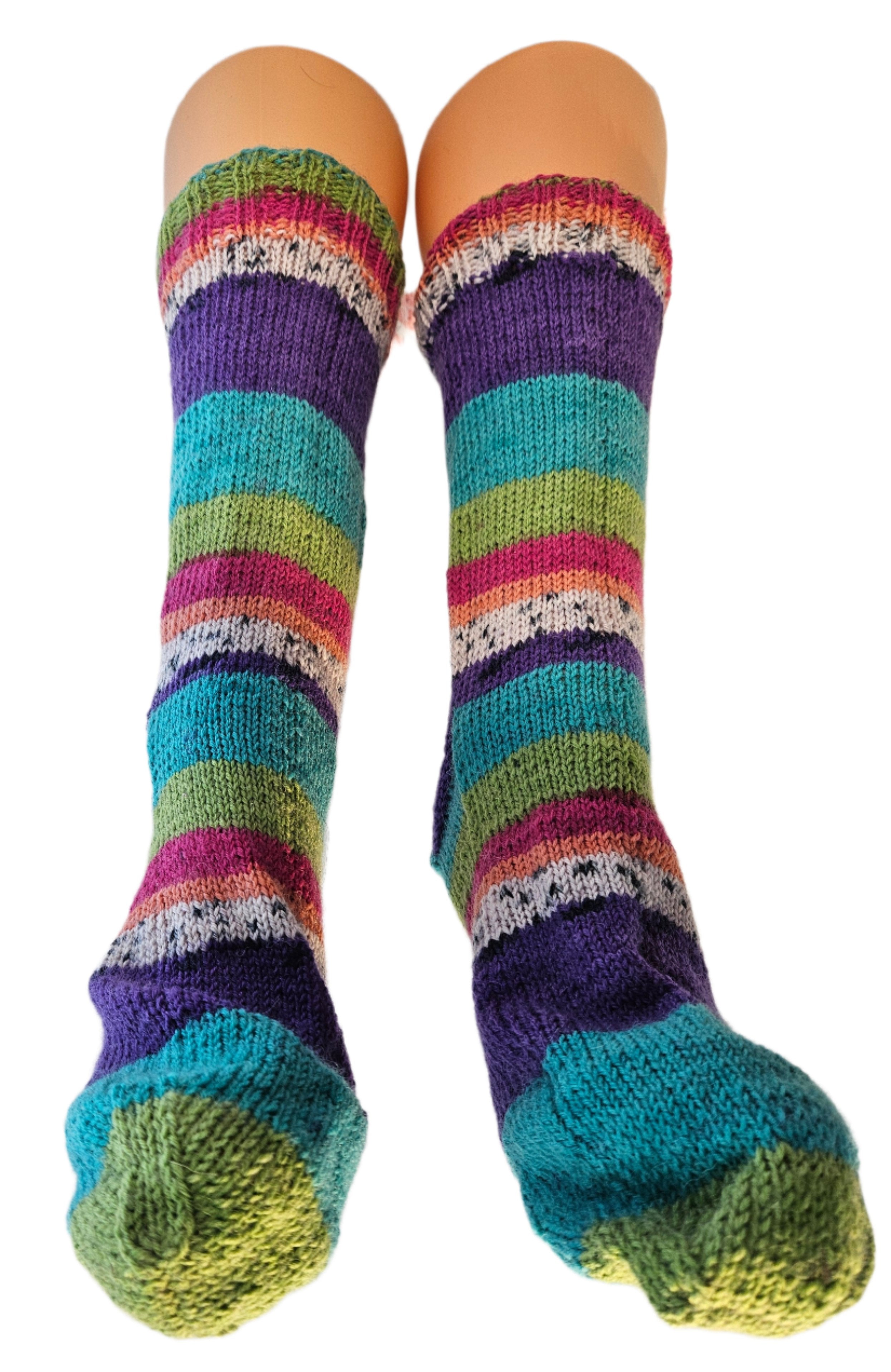 №S029. Hand Knitted Wool socks. (RTS)