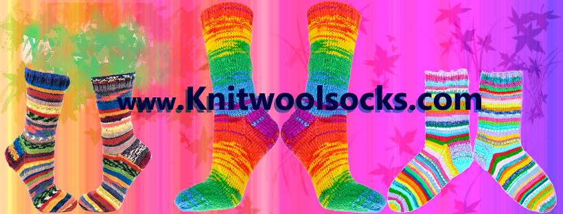 №S006. Hand Knitted Wool socks. (Miami Dolphins) (MTO)