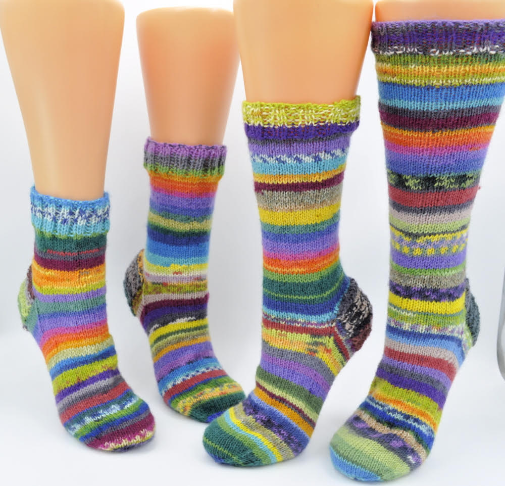 №S011. Hand Knitted Wool socks. (Sunset) (MTO)