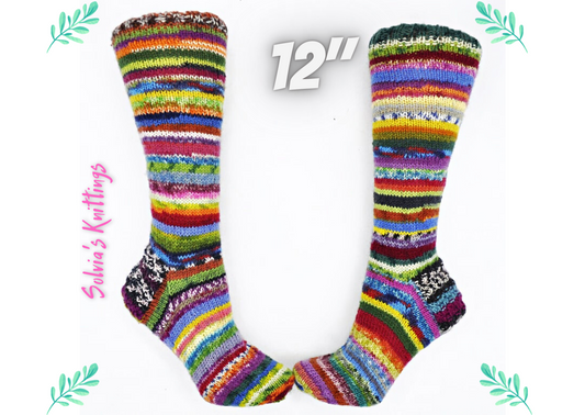 Tropical Rainbow Unisex Wool socks